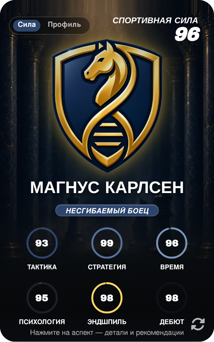 Карта игрока Магнус Карлсен